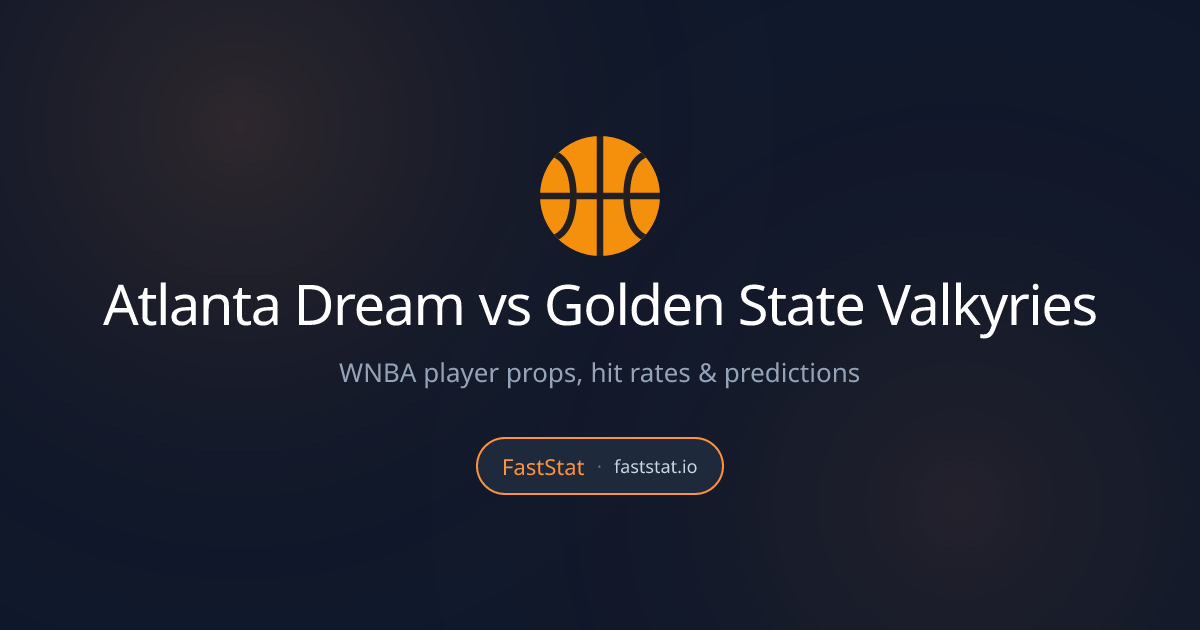 Atlanta Dream vs Golden State Valkyries WNBA Player Props — Predictions ...
